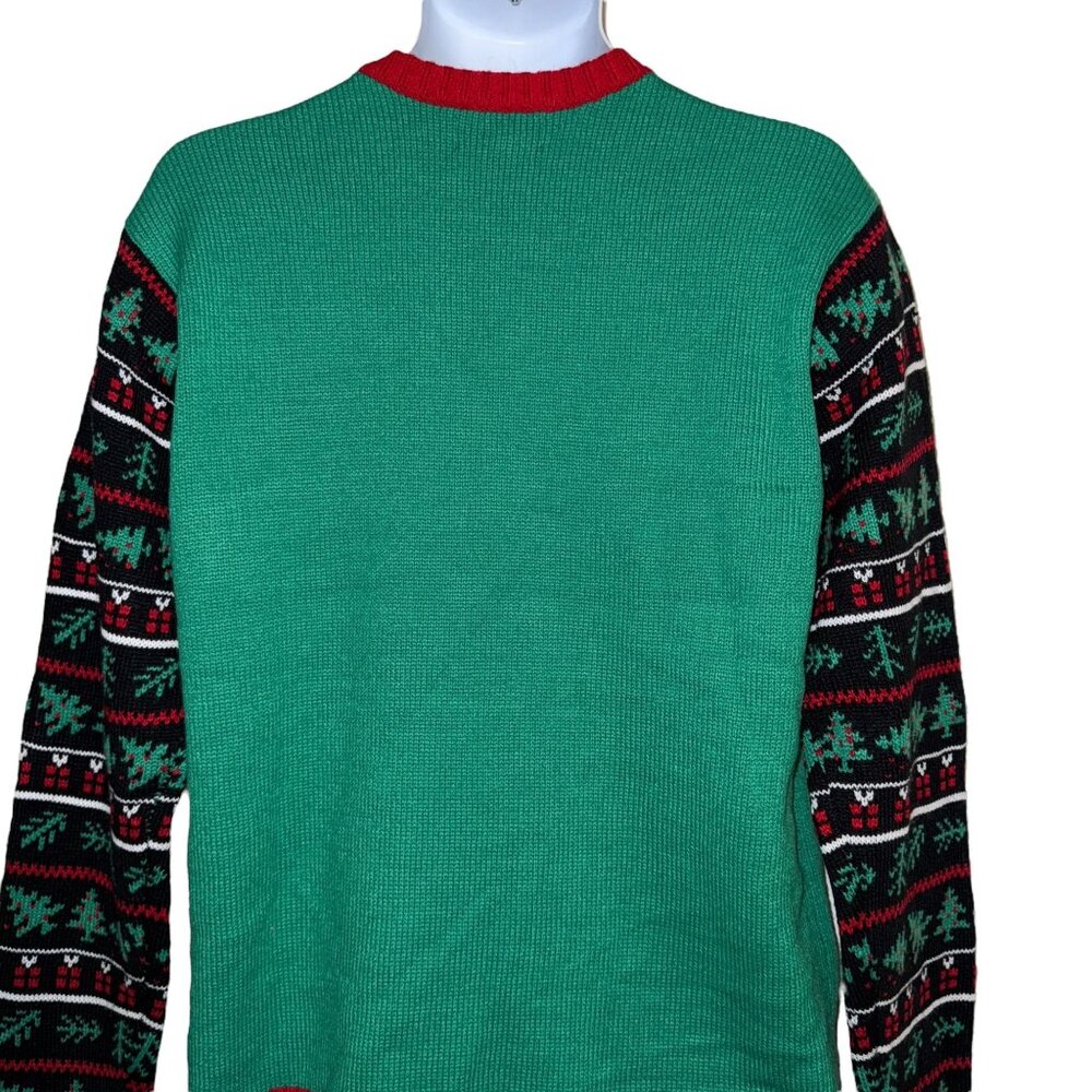 NWT Blizzard Bay Cat Inmate Sweater Mens M Christmas Holiday Tree Destroyer - Picture 7 of 9